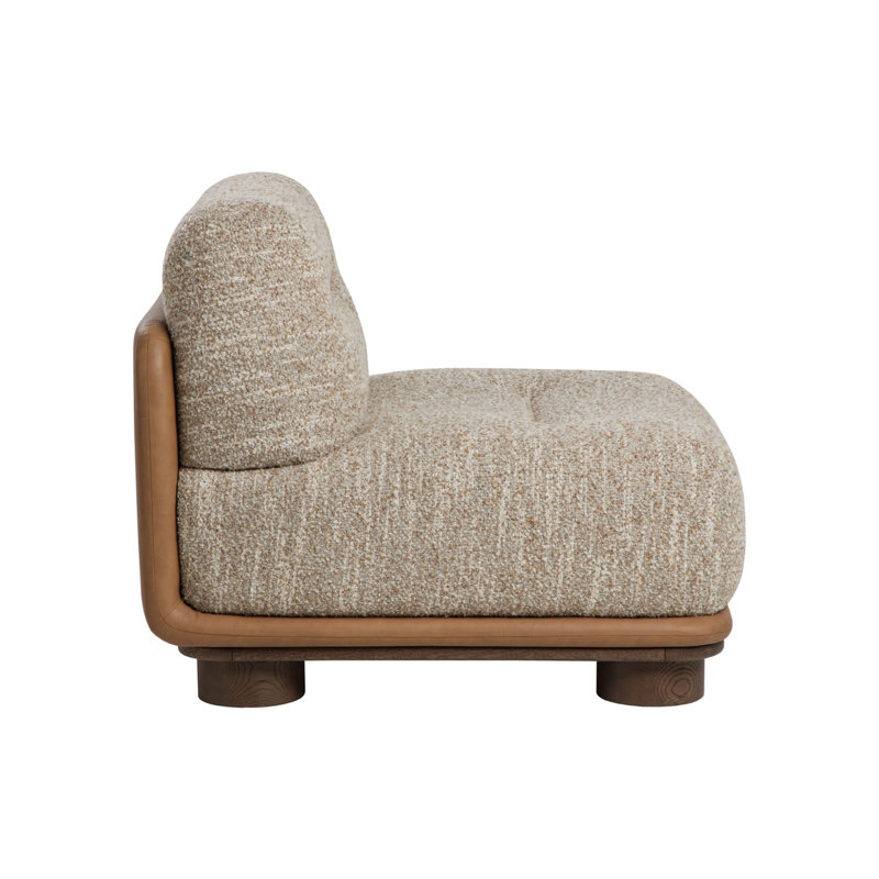 TOMO LOUNGE CHAIR - HOLDEN DUSTY GREIGE / MILLIKEN COGNAC
