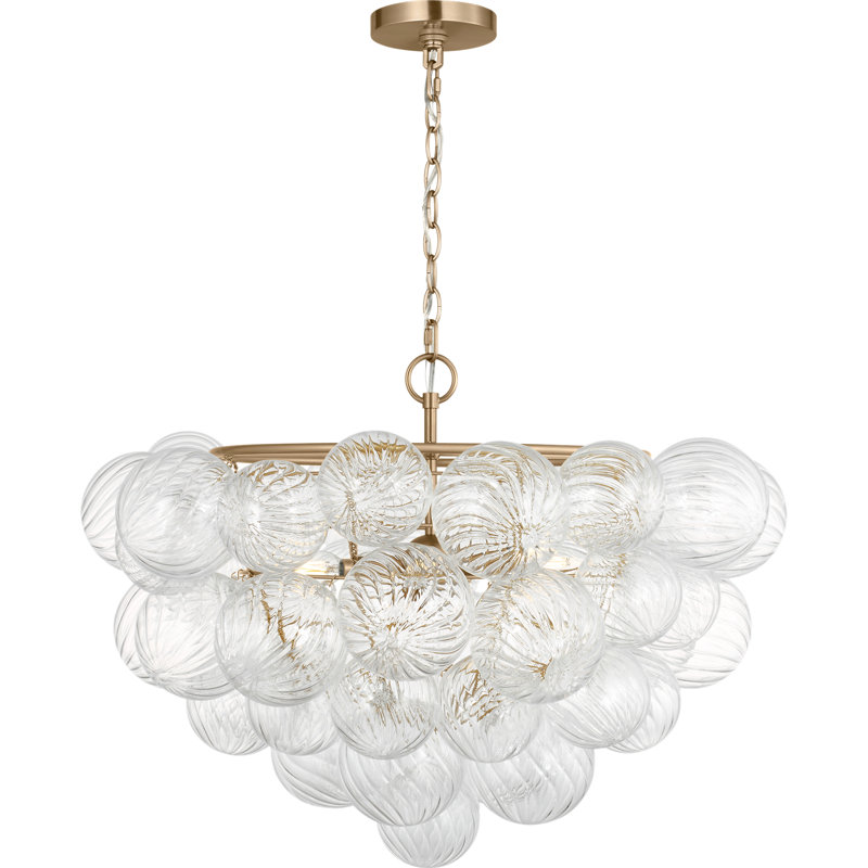 Lustre rond à intensité variable Zia de Generation Lighting, 71 cm (28 po)., 27.55, Satin Brass