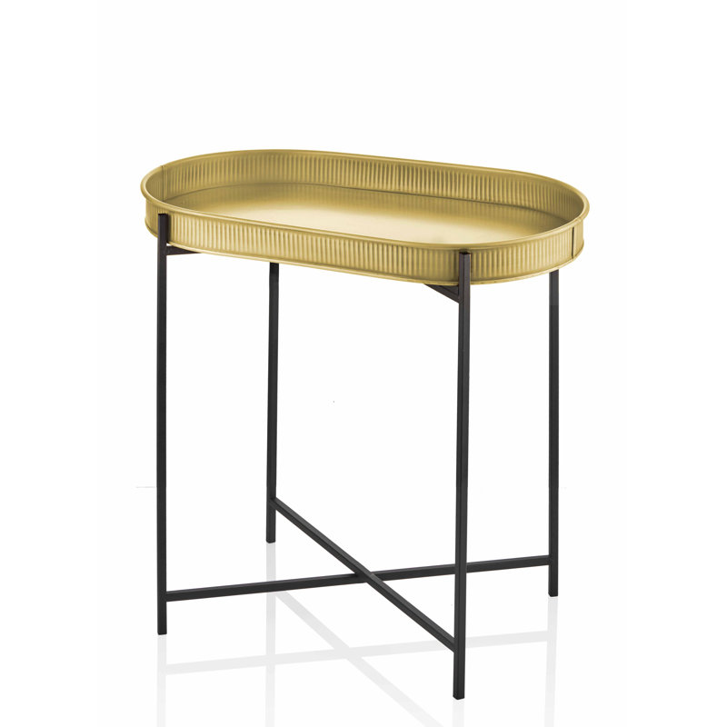 Nailsea End Table, Gold