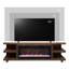 Console de 82 po pour foyer, chêne Bourbon, pour téléviseurs de 90 po, étagères ouvertes, 7 couleurs de flamme de 82 po, jusqu'à la télévision, contrôle automatique de la température ambiante