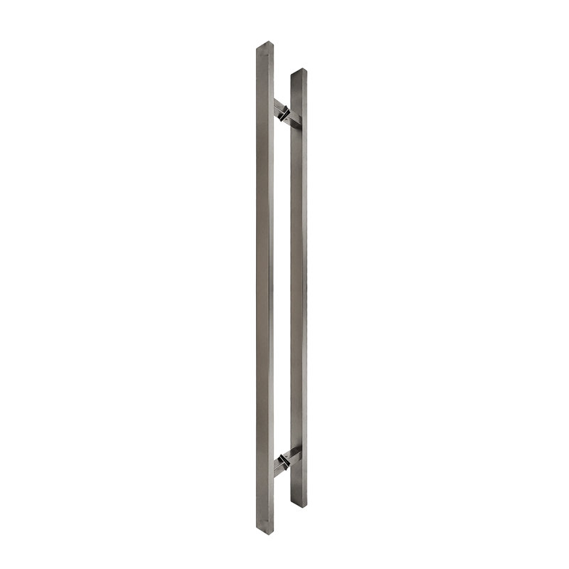 Élégante poignée de porte rectangulaire en forme de H pour la maison, Satin, H 2 po x l 6 po x P 60 po