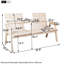 Solid Wood Cedar Outdoor Bench
