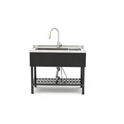 Stainless Steel Utility Sink, Freestanding Sink 1