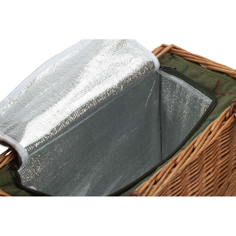 Wicker Tweed finish Picnic Cooler Basket