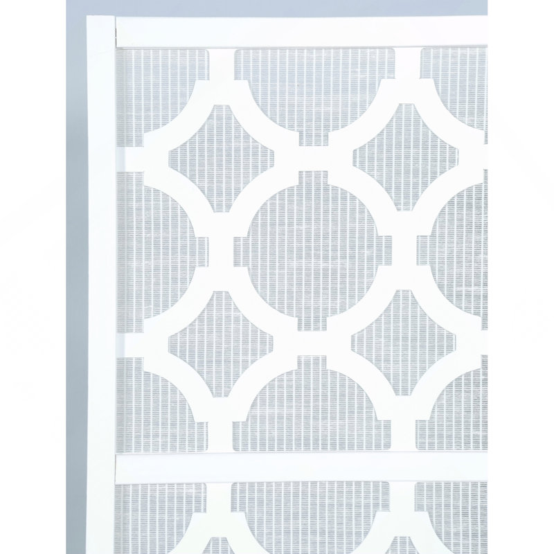 Cloison 4 panneaux quart de feuille, White