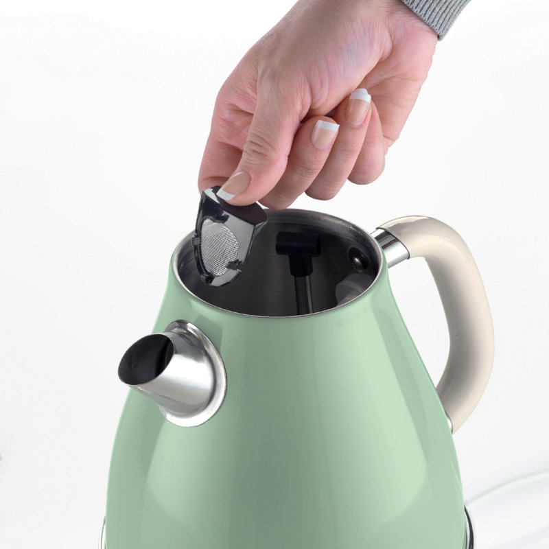 Ariete Vintage 1.7L Kettle with 2 Slice Toaster and 15 Bar Pump Espresso Coffee Machine Set, Green
