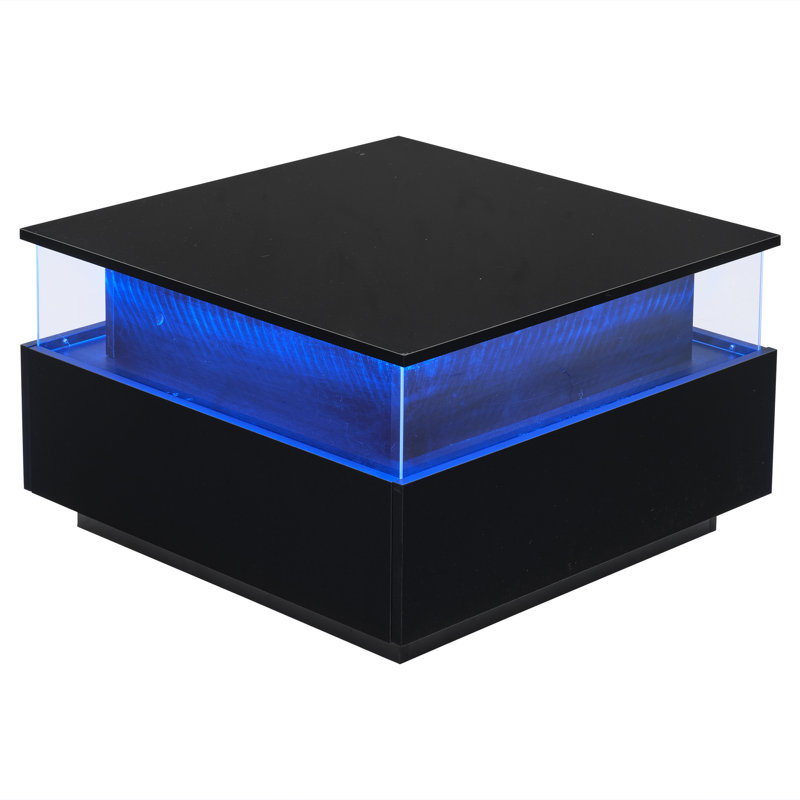 Deakyn Coffee Table with Storage, Black