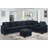 Sectional Sofa, Dark Blue