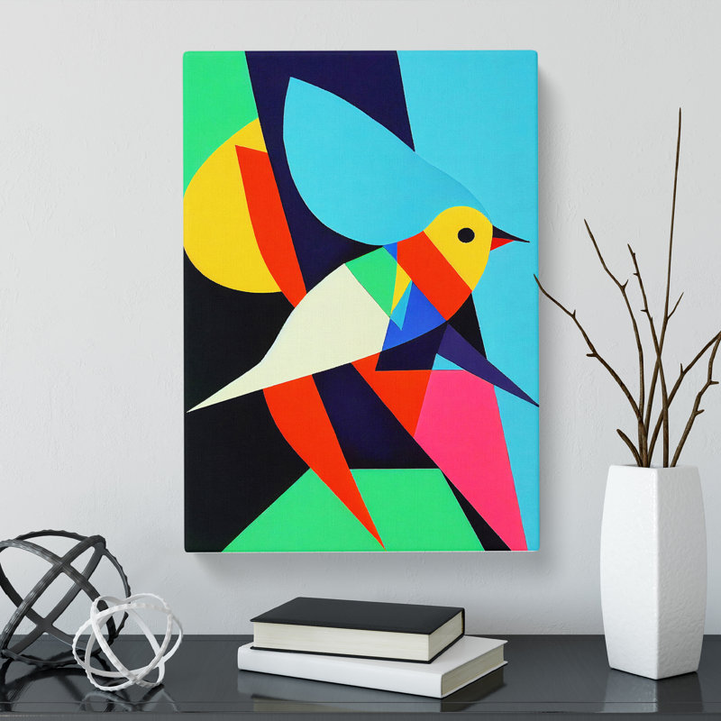 Dove Bird Abstract Vol.4 - Wrapped Canvas Print, 76cm H x 50cm W x 3cm D