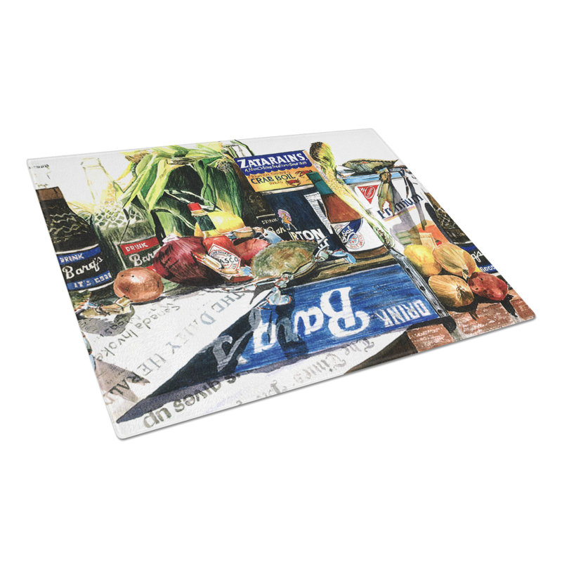 Planche à découper en verre Crabe au milieu
