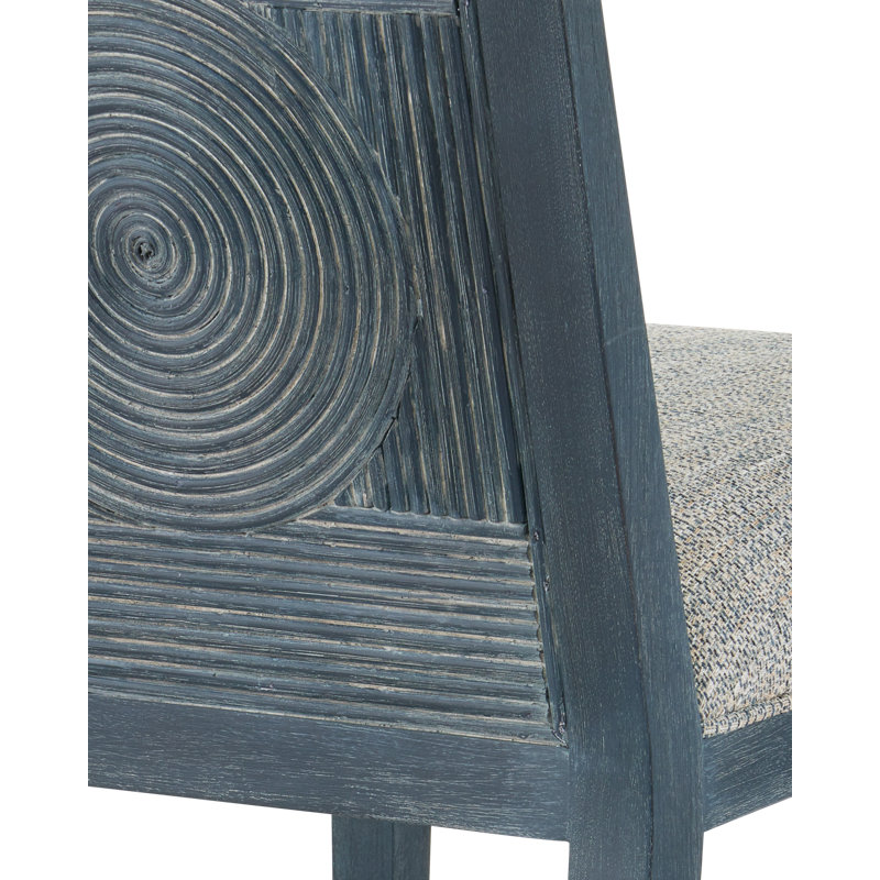 Santos Bar Stool, Barrett Dusk, Counter Stool (26" Seat Height), Gray/Vintage Navy/Satin Brass