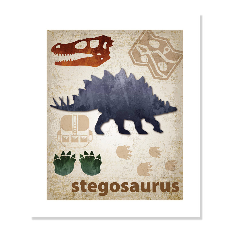 Décalcomanie murale Dinosaures-02 ', H 40 po x l 28 po x P 1 po, Papier