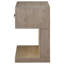 Keno Nightstand, 27 Inch Brown Acacia Wood, Storage Drawer, LED Light