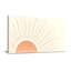 Motif tendance de soleil levant avec des lignes rayonnantes et des teintes chaudes-242146148