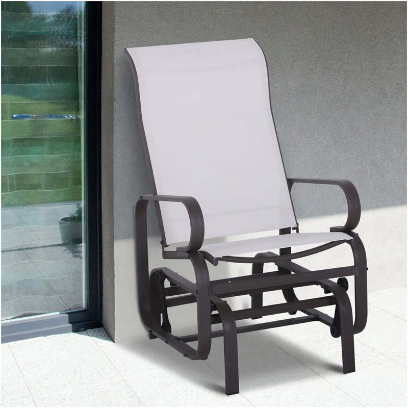 Fauteuil oscillant d'extérieur Outsunny, Beige