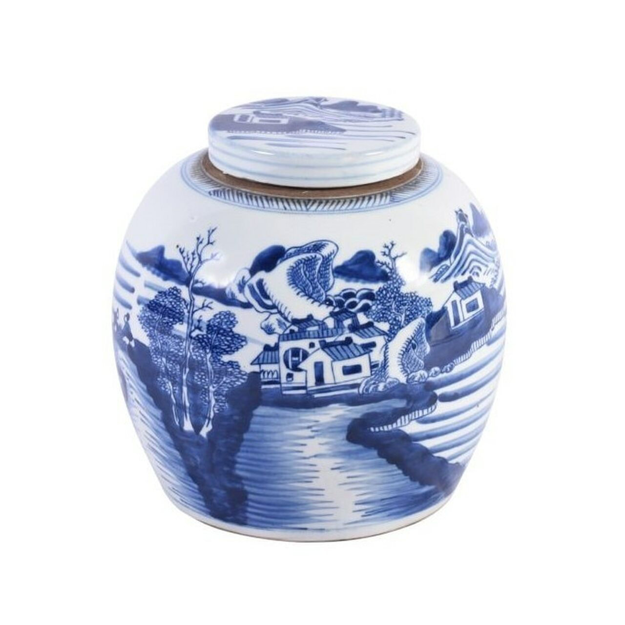Legend of Asia Beige/Blue 9" Indoor / Outdoor Jar | Wayfair
