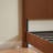 King Bed Frame, Wooden Corrugated Curved Design, No Box Spring Needed, Walnut-1763825422-1763825421