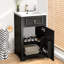 Meuble-lavabo de 20 po avec lavabo en céramique, tablette réglable, support de rangement fixé à la porte-1056661272