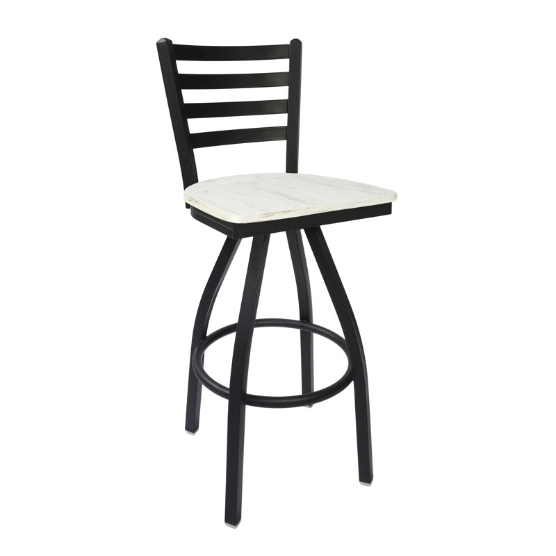 Tabouret de bar pivotant Luther, Finition antique
