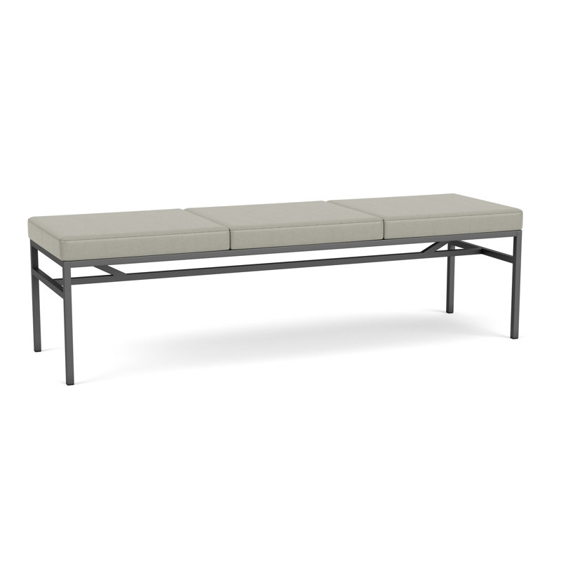 Banc de réception 3 places Avon Rx Santé, structure en métal, capacité de 650 lb, Gris anthracite, Vinyle armure Sentry