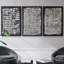 Ensemble de 3 pièces encadrées sur toile, "Mercurial I"-97706349-97706351