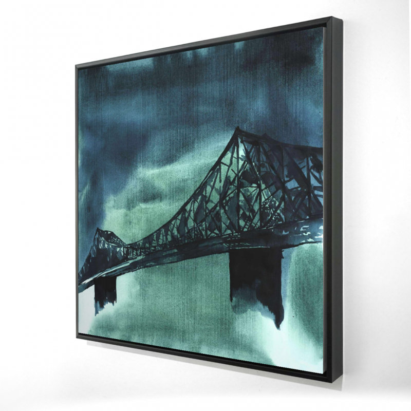 Toile pont bleu | Montréal, Montréal, H 25,25 po x l 25,25 po