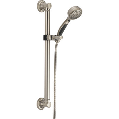Douche à main avec barre coulissante Activtouch, pomme de douche à main à 9 jets, douchette à barre coulissante