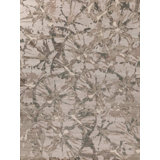 Shibori Wool Abstract Area Rug in Ivory/Silver/Taupe/Charcoal