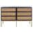 Gold/Black With Natural Rattan selected