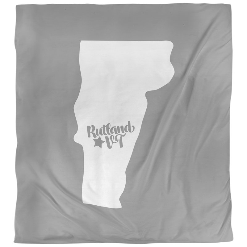 Housse de couette réversible simple rutland vermont, Housse de couette pour grand lit, Gris, Microfibre