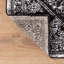Tapis noir ivoire rétro à médaillon-951764834