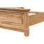 Structure de lit simple Style avec tête de lit en chêne naturel, bois d'hévéa, bois d'ingénierie, placage massif et pacanier-998151427