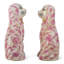 Staffordshire Style Dog Figurines – Pink Florets Small (Set of 2)
