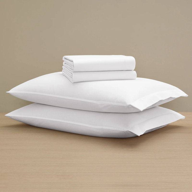 Percale Sheet Set, Twin Sheet Set with 2 Pillowcases