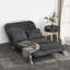 Canapé-lit convertible, dossier réglable à 5 positions, fauteuil avec coussins et canapé-lit de loisirs, gris-932554306