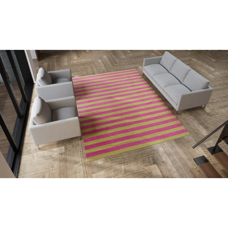 Pink Flatweave Cotton Rug - 8'1" x 11'1"