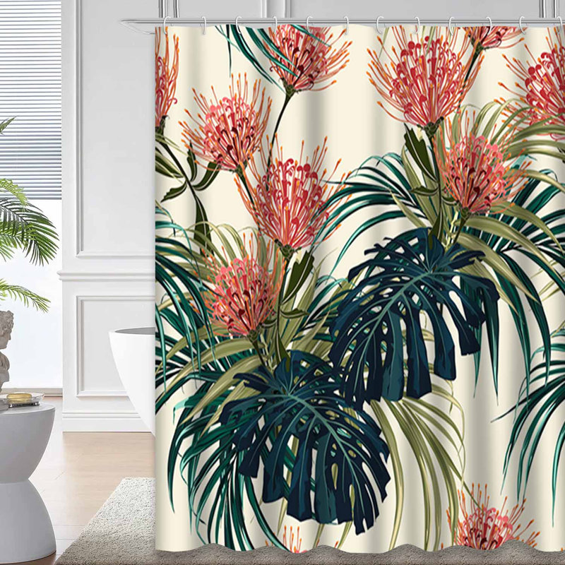Rideau de douche Floral Spring, L 72 po x l 84 po
