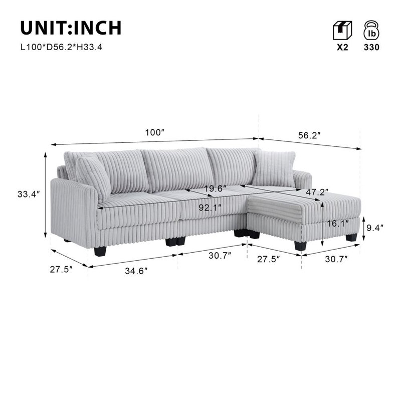 100-inch sofa