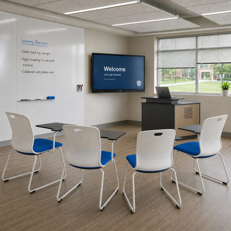 Fauteuil Edison Classroom, Brilliant Blue