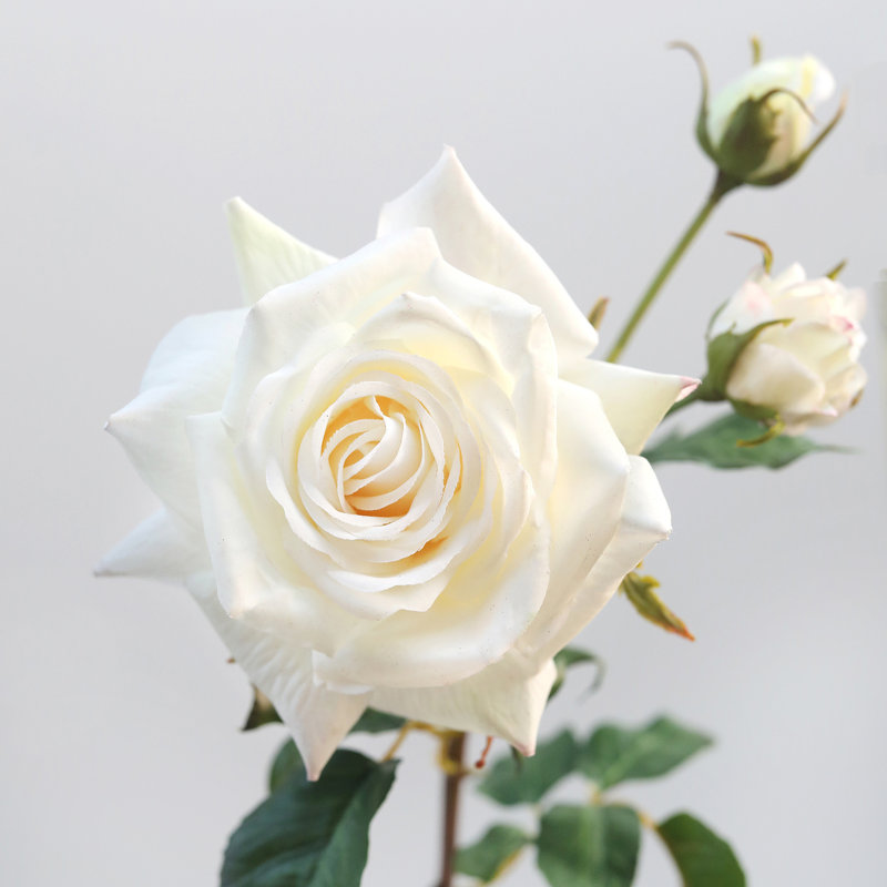 Rose Faux Floral, White