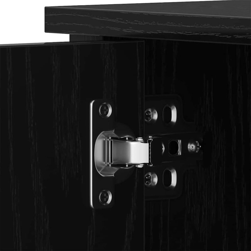 TV Cabinet 80 X 40 X 50 Cm Engineered Wood, Black Oak