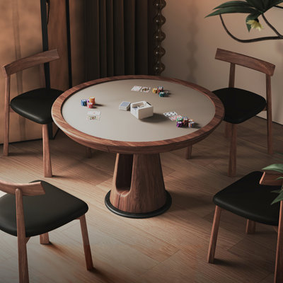 47.24"Retro Solid Wood Brown Poker-Specific Table