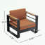 Chaise d'extérieur avec accoudoirs et coussin moelleux-853074235
