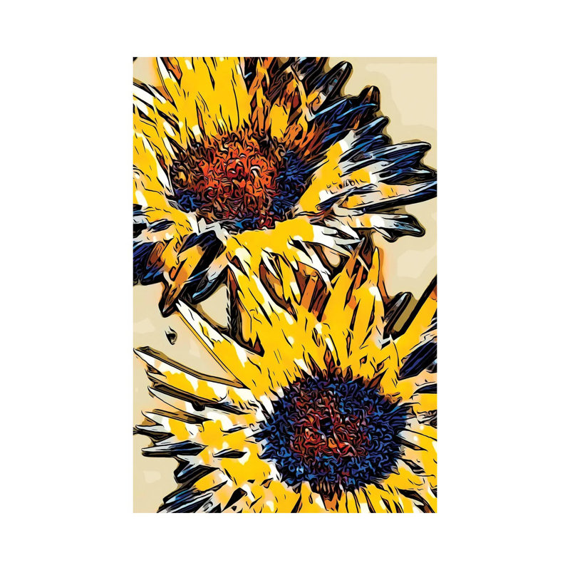 Blue And Yellow Pop by Heidi Bannon - Wrapped Canvas Print