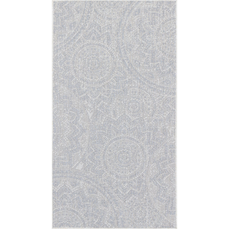 Ashfaq Indoor & Outdoor Boho Rug Ivory/Grey, Rectangle 80 x 150cm