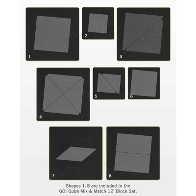 AccuQuilt GO! Bloc Qube Mix & Match 12 po