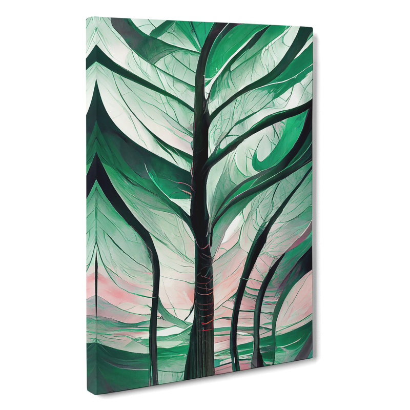 Tree Abstract Art No.1 - Wall Art, Wrapped Canvas, 50cm H x 35cm W, No Matte