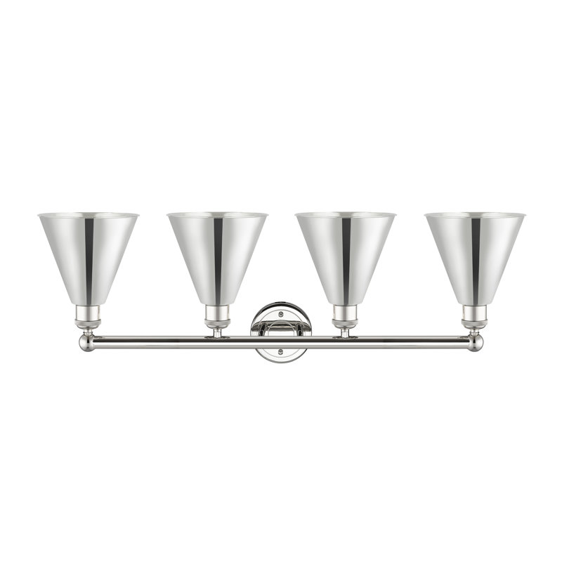 Éclairage de salle de bain à intensité variable 4 lumières Dorantes, Nickel poli