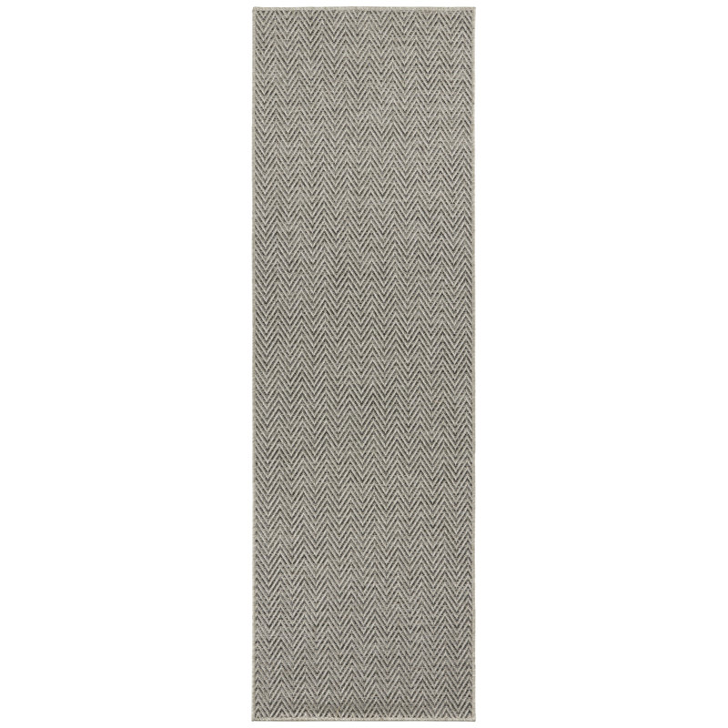 Flatweave Grey/Anthracite Rug, Runner 80 x 500 cm