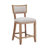 Counter Stools Set Of 2, Upholstered Counter Height Bar Stools With Comfy Back, Solid Rubber Wood Frame, Backrest, Footrest, Armless Barstools For Home Bar, Kitchen Counter-661955176